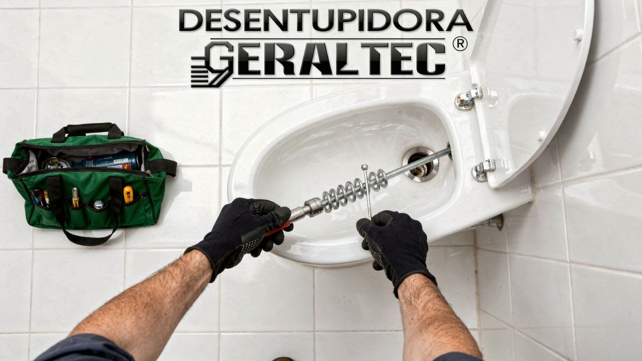 Desentupimento de vaso sanitário em Ribeirão Preto, serviço GeralTec